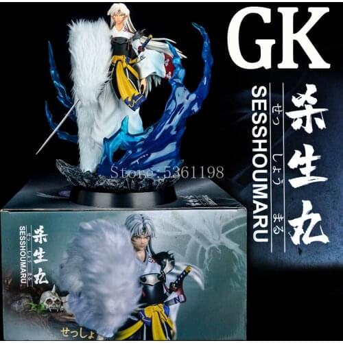 31cm Anime Figure Inuyasha Sesshoumaru Inuyasha 1300# PVC Action Figure Toys GK Statue Inuyasha Collection Model Doll Gift