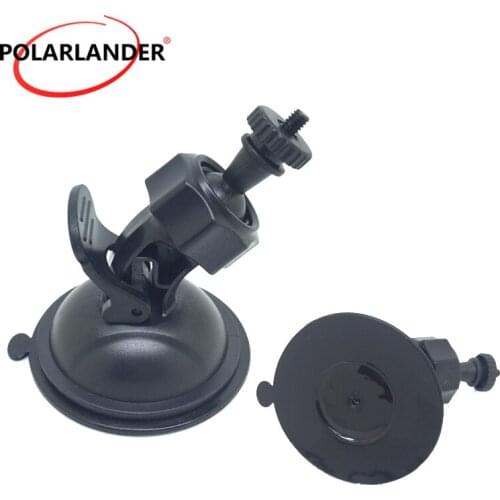 Car DVR Bracket 4MM/6MM Round Head Universal Interface Reliable 360°Rotation Suction Cup Type Adjustable Neck High Quality Black