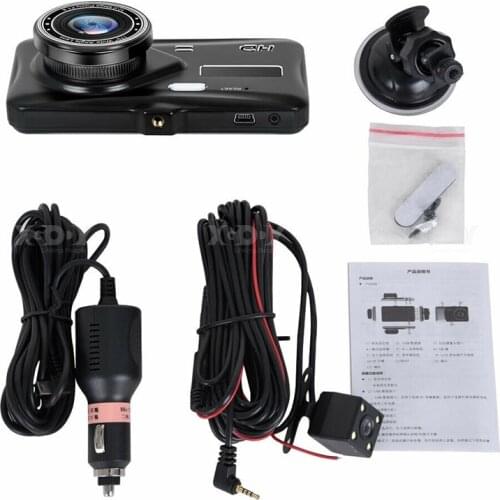 4"Dual Lens Touch Screen HD 1080P Car DVR Vehicle Recorder Camera AHS Rear view camera Car video recorder dvd