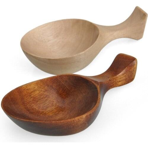 Free shipping 10 pieces pack department store foreign trade original single wooden tableware seasoning spoon panic buying