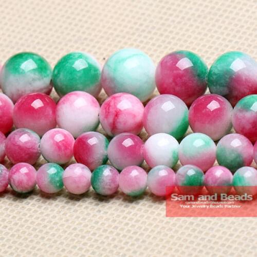 Free Shipping Natural Stone Rose Green Malaysia Chalcedony Loose Beads 6 8 10 MM Pick Size For Jewelry Making PGJB01