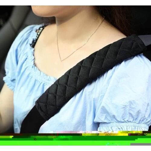 2pcs Car Seat Belt Covers Pad Soft Plush Shoulder Protector Cushion Universal Shoulder Strap Safety Belt Cover for Adults Kids