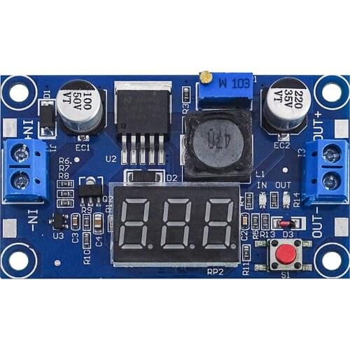 LM2596 DC DC Step Down Converter Voltage Regulator LED Display Voltmeter 4.0~40 to 1.3-37V Buck Adapter Adjustable Power Supply
