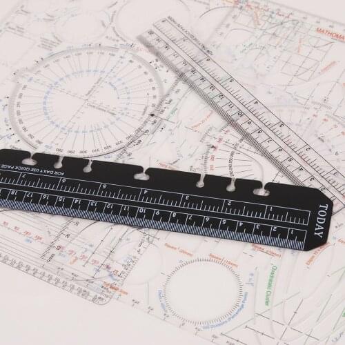 T8DB Multi-in-1 Template Ruler with Isosceles Triangle Trapezoid Parallelogram Protractor Quadrilateral Hexagons Pentagons