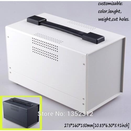 One pcs 275*160*150mm project box with handle junction box iron enclosure for electronic distribution box DIY control box