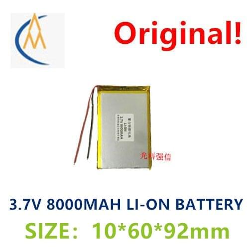 New full capacity 3.7V polymer lithium 106092 8000mah tablet computer mobile power circuit model toy test