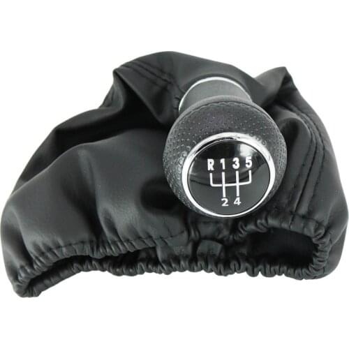 New 5 Speed Car Gear Shift Knob With Boot For Polo Vento 1995 1996 1997 1998 1999 2000 2001 2002 Lupo 1999-2006