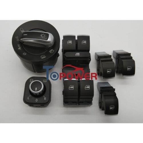 Window Headlight Mirror Switch 5ND959857 5ND959855 5ND959565A 5ND941431B for V++W Passat B6 CC Jetta Golf MK5 MK6 Candy Tiguan