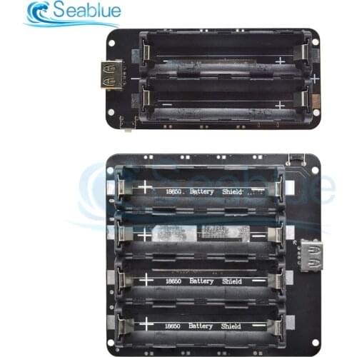 Two Voltage 18650 Lithium Battery Shield V8 Mobile Power Expansion Board Module 5V/3A 3V/1A Micro USB For Arduino ESP32 ESP8266