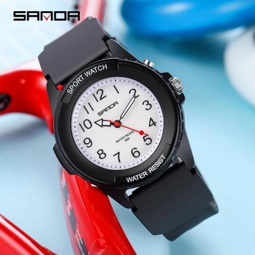 SANDA Fashion Sport mens Watches New Luxury Waterproof Digital Quartz Classic Top Quality WristWatch Relogio Feminino 6018