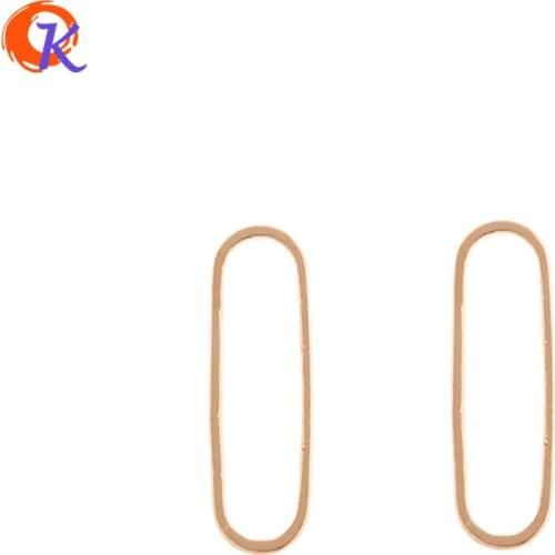 Cordial Design 200Pcs 6*20MM Jewelry Accessories/Earrings Connectors/Genuine Gold Plating/DIY Making/Hand Made/Earring Findings