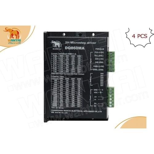 High Quality CNC Wnatai Stepper Driver 4 Axis ,80VDC/7.8A/256Microstep DQ860MA