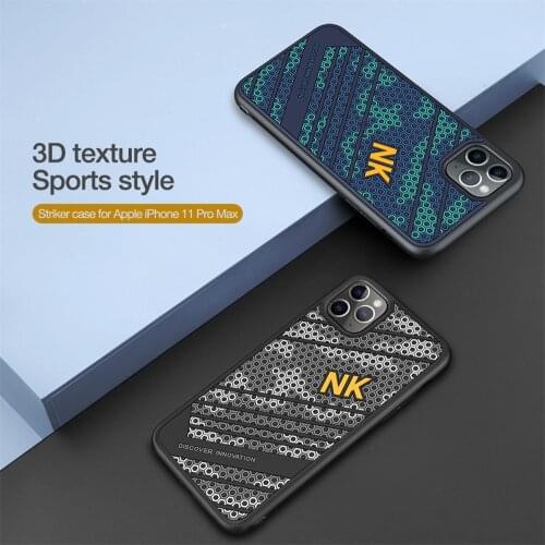 Original NILLKIN Mobile Phone Striker Case For iPhone 11 Pro Max Case Apple Silicone 3D Honeycomb Texture Sports Cover Colors