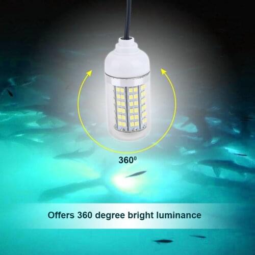 LED Boat Light IP68 Waterproof Underwater Marine Dock Fishing Night Light 12V Fishing Led Piscina Luz Spotlight Submersible