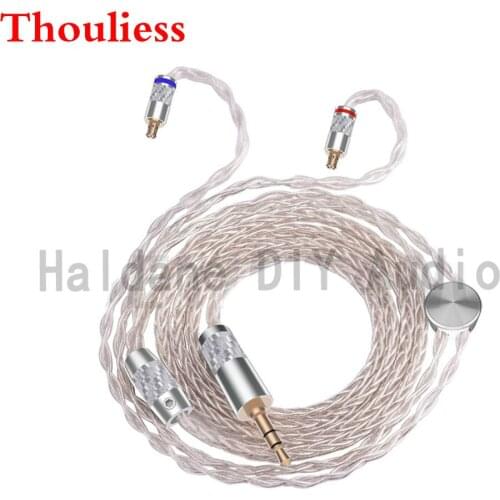 Thouliess HiFi 3.5/2.5/4.4 Balanced Soft 1.2m 7nOCC Silver plated Headphone Upgrade Cable A2DC For CKR100 CKR90 CKS1100 LS50 E70