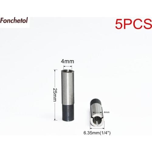 6.35mm to 4mm-5PCS CNC solid carbide End Mill conversion sleeve,woodworking router,high Precision Diameter conversion chuck