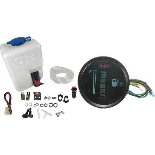 1 Set 12V 1.5L Universal Motorcycle Car Wind Shield Washer & 1 Set Universal Car Motor 52mm Fuel Meter