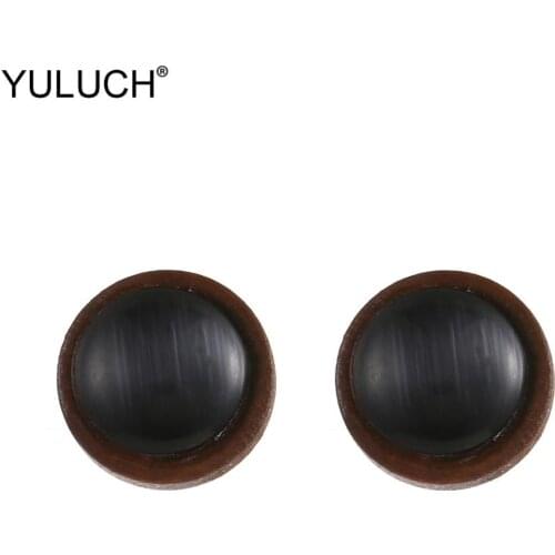 YULUCH 2019 Fashion Stone Stud Earrings For Women Party Gift Summer Beach Ethnic African Wood Pin Stud Earrings Weddings Jewelry