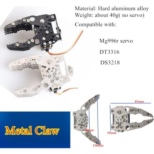DOIT Robot Gripper Claw Clamp for Robotic Arm for Arduino Manipulator Robot Hand Fingers Mechanical Claws G6 Free Shipping