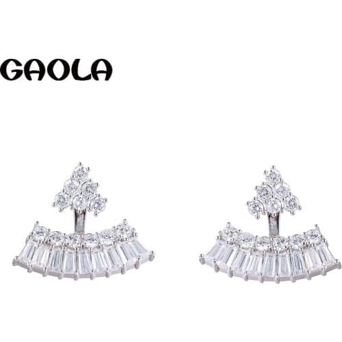 GAOLA Clear Cubic Zirconia Triangle Stud Earrings For Women Jewelry GLE6085