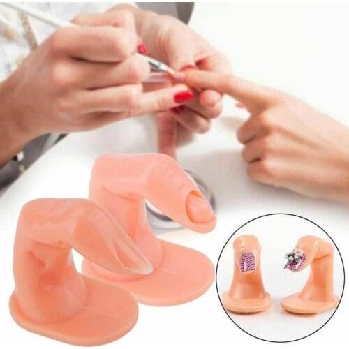 1/5pcs Plastic Practice Fake Finger Nail Art Model Finger Tool Adjustable DIY Acrylic UV Gel Manicure Nail Tool For New Training