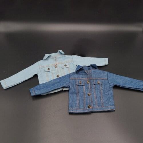 1/6 Scale Soldier Denim Jacket Jacket Top 12'' Tbl Female Puppet Body Model Clothes Action Figure Clothing Accessories In Stock