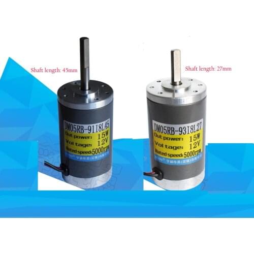 15W 12V 24V 5000RPM 10000RPM, shaft length: 45mm/27mm, high-speed motor, forward and reverse, adjustable speed