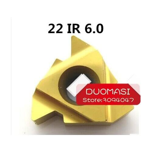 22 IR 6 0 ISO ,INTERNAL threaded turning Insert,Coating General Type partial profile 60 degree Cutting Steel,PITCH 6.0