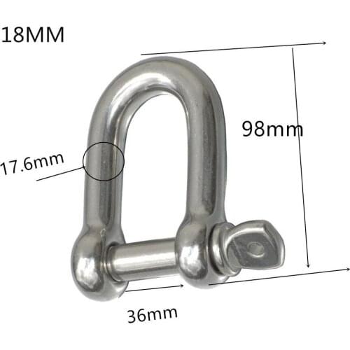 3pieces per lot Stainless Steel U Shape Shackles with Screw Pin Boating Anchor Accessories