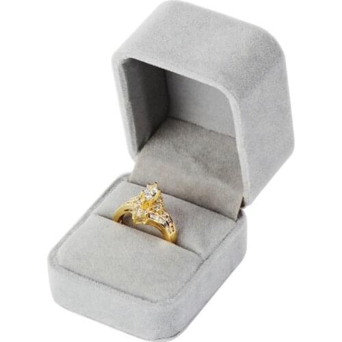 70% Hot Sale Faux Velvet Presentation Gift Jewellery Ring Necklace Bracelet Display Box Case