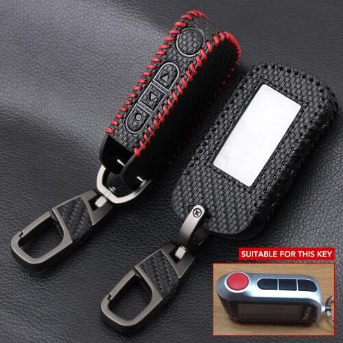 A93 Leather Key Case for Starline A93 A63 A39 A36 A96 A66 keychain cover ECO Two Way Car Alarm System LCD Remote Controlle