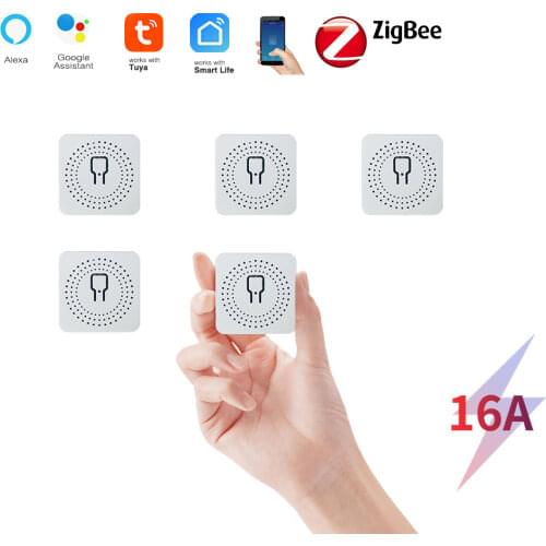 AC100~240V Tuya Smart 16A WiFi/Zigbee Switch With Smart Life App 2 Way Control Smart Home Work with Alexa Google Home