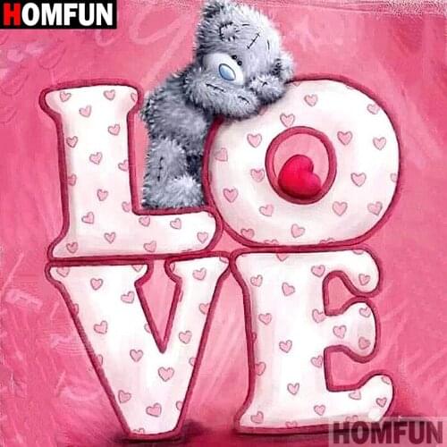 Homfun Full Square/Round Drill 5D DIY Diamond Painting "Cartoon bear" 3D Embroidery Cross Stitch Home Decor Gift A12349