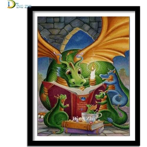 Cartoon Dragon Diamond Painting Mosaic 5D Diy Embroidery Cross Stitch Kits Full Square Round Drill Handmade Decoration Gift Sale