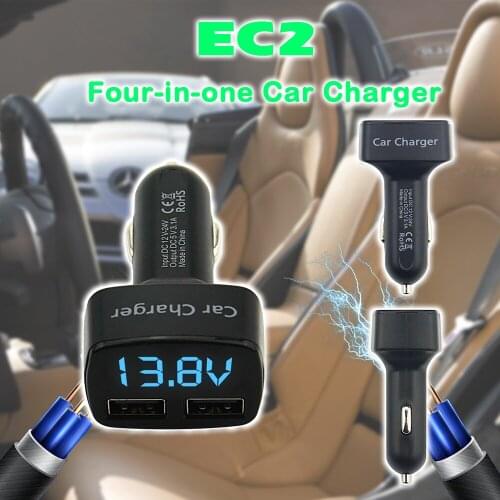 Car Charger GPS Accessory USB EC2 Battery voltage monitoring HD digital display GPS Locator Intelligent Overcurrent protection