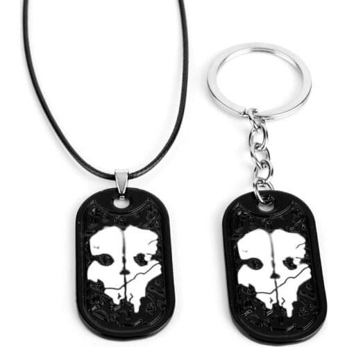FPS Game Keyring Key Chains Dog Tag Charm Pendant Necklace Rope Chain Jewelry For Men And Women