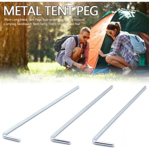 6pcs/10pcs Titanium Tent Nails Titanium Tent Pegs Outdoor Camping Tent Stakes Bend Hook Pin Hiking Climbing Tent Accessories
