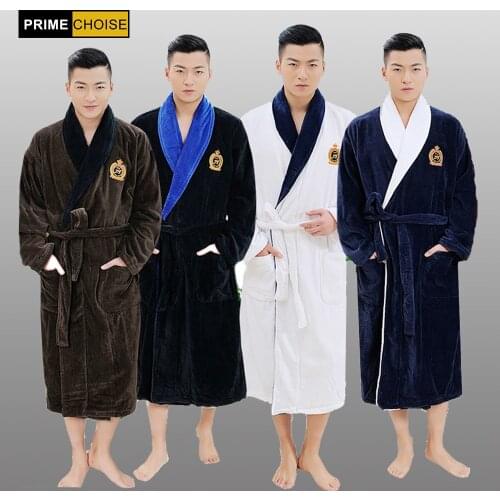 Top Quality robe men Plus size XXXL bathrobe Men terry bathrobes 100% cotton thickening toweled men bathrobe