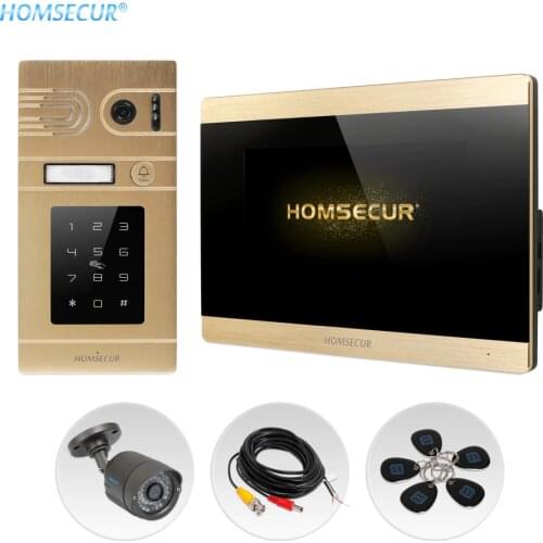 HOMSECUR 7" AHD Video&Audio Home Intercom RFID Card Access CCTV Camera Included for Home Security BC071HD-G+BM715HD-G