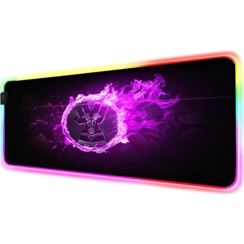 Laptop RGB Mouse Pad Draven League of Legends Player Accessories Character LOGO LED MousePad XXL Game Rubber Pad with Backlight