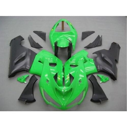 Motorcycle Fairing kit for KAWASAKI Ninja ZX6R 05 06 ZX6R 636 2005 2006 Cool green matte black ABS Fairings set +7 gifts SX29