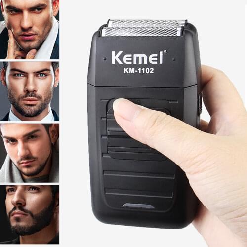 Kemei Electric Shaver for Men Face Stubble Barber Finishing Rechargeable Beard Electric Razor Foil Bald Shaving Machine 40G