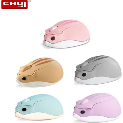 CHUYI Optical Wireless Computer Mouse Cute Cartoon Anime Hamster USB Mause 2.4G Mini Ergonomic Gaming Mice For Girl Kid Gift Toy