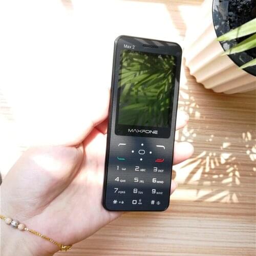 Cheap Push-button Mobile Phone 2.4 inch Screen 850mAh Dual Sim Camera Bluethooth Spotlight Big Speaker FM Mini Maxfone MAX 2