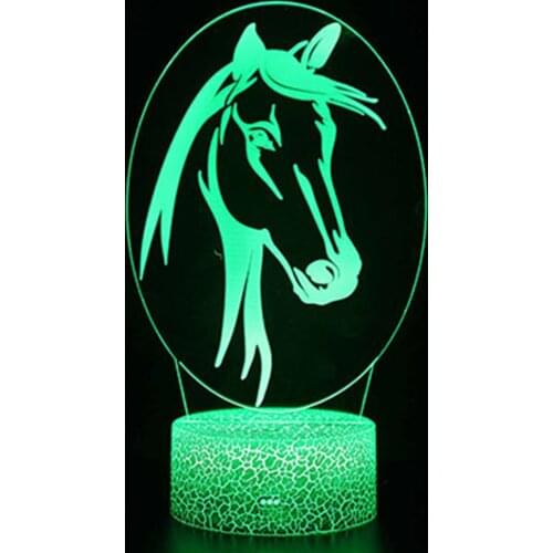 Horse Nightlight Bedside Lamp Lights for Bedroom USB Light Led Night Plug in Personalized Gift Valentines Day Decoration Salon