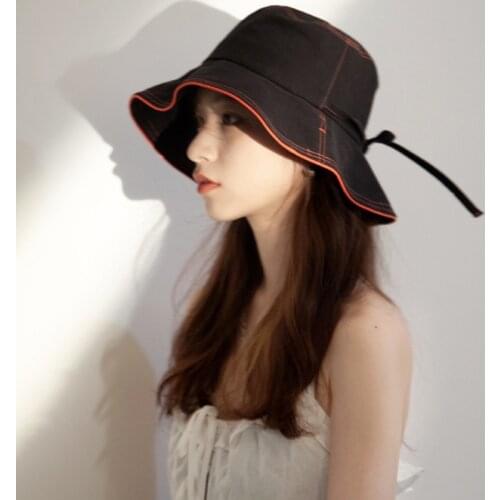 New Fashion Women Summer UV Protection Sun Hat Female Lace Up Bucket Hat Outdoor Traveling Beach Cap Gorros