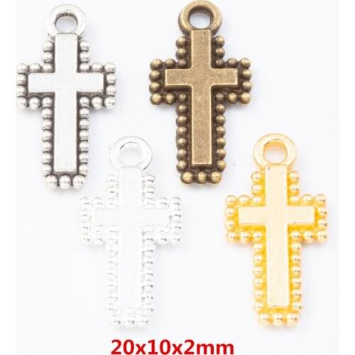 70 pieces of retro metal zinc alloy Cross pendant for DIY handmade jewelry necklace making 7738