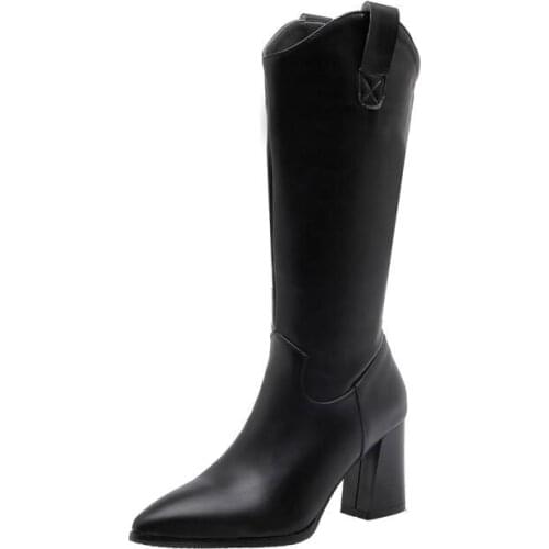 Big Size boots women woman winter boots women women shoes botas Side zipper with buckle