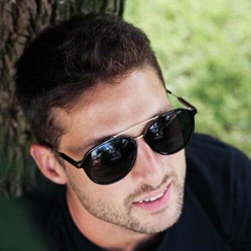 ZENOTTIC Vintage Round Double Bridge Sunglasses Women Men Mirrored Polarized Lens UV400 Protection Driving Shades Sun Glasses