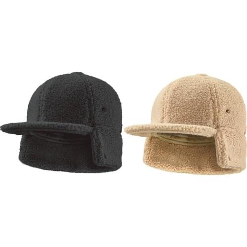 Unisex Sheepskin Fur Warm Hat Thick Warm Hat Autumn Winter Breathable Cap For Camping Mountain Climbing Casual Wearing